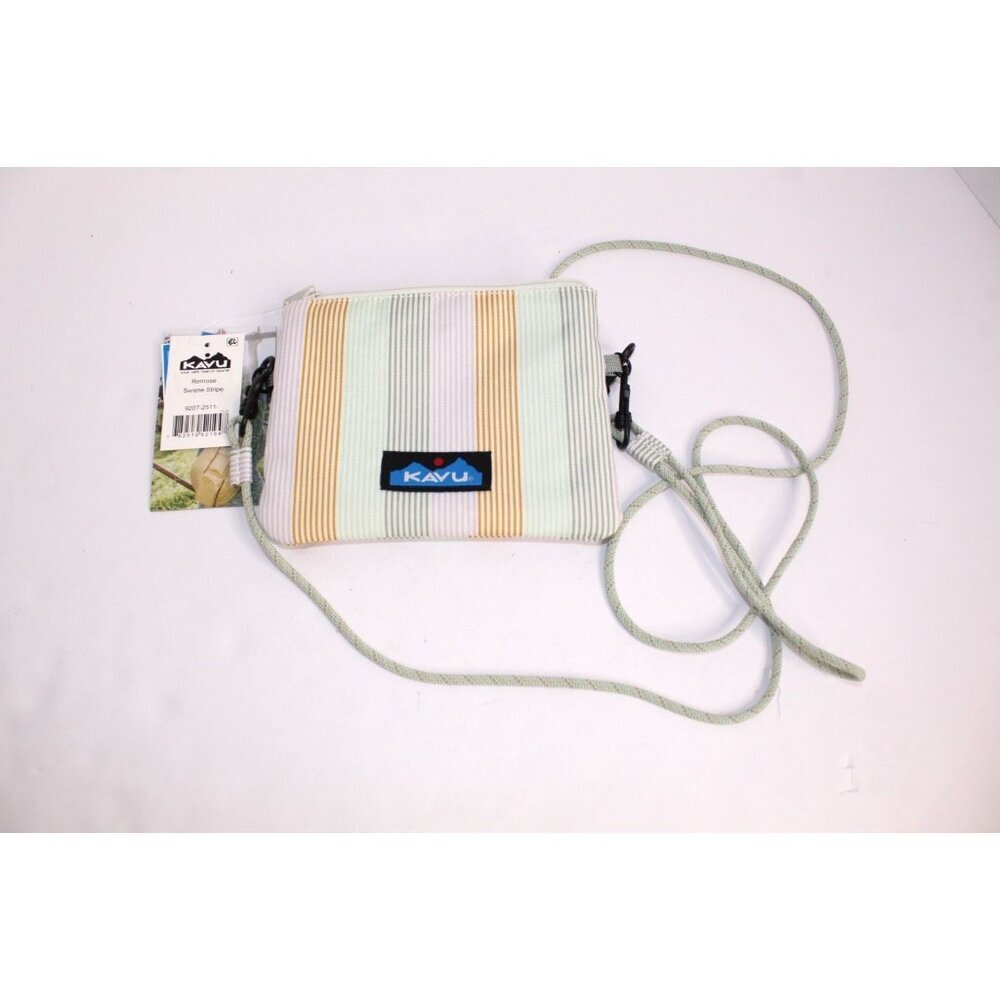 KAVU‎ Rope Bag Renrose Serene Stripe Crossbody Clutch Purse Water Resistant NWT